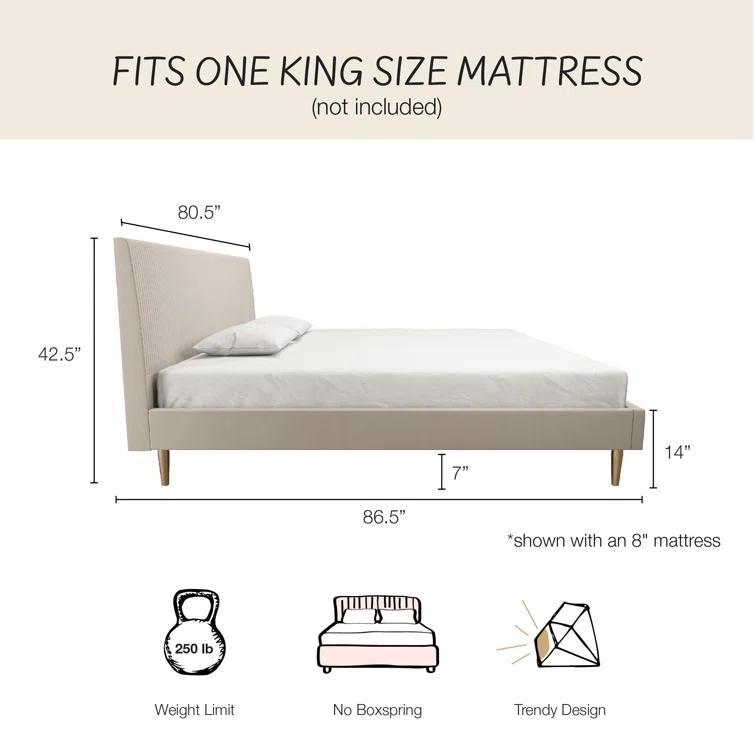 Daphne Upholstered Platform Bed