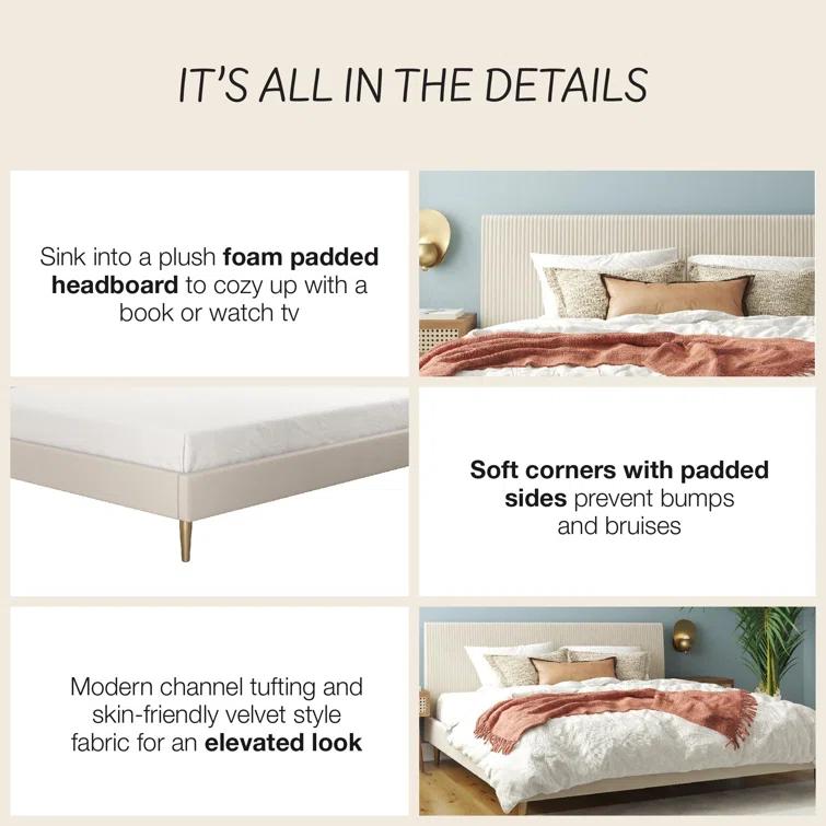 Daphne Upholstered Platform Bed