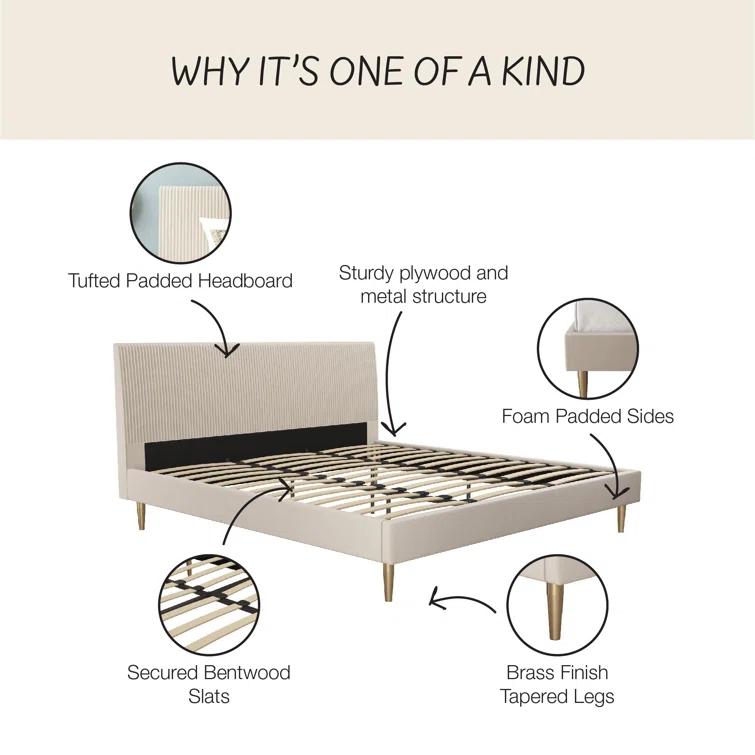 Daphne Upholstered Platform Bed