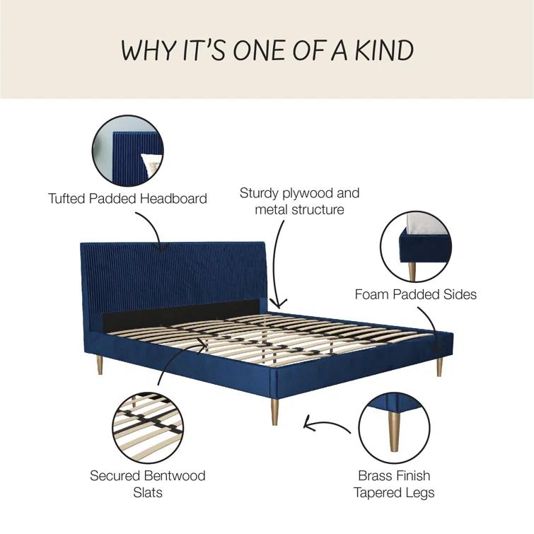 Daphne Upholstered Platform Bed