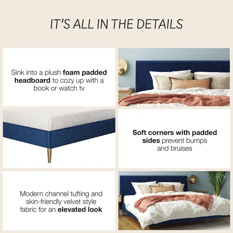 Daphne Upholstered Platform Bed