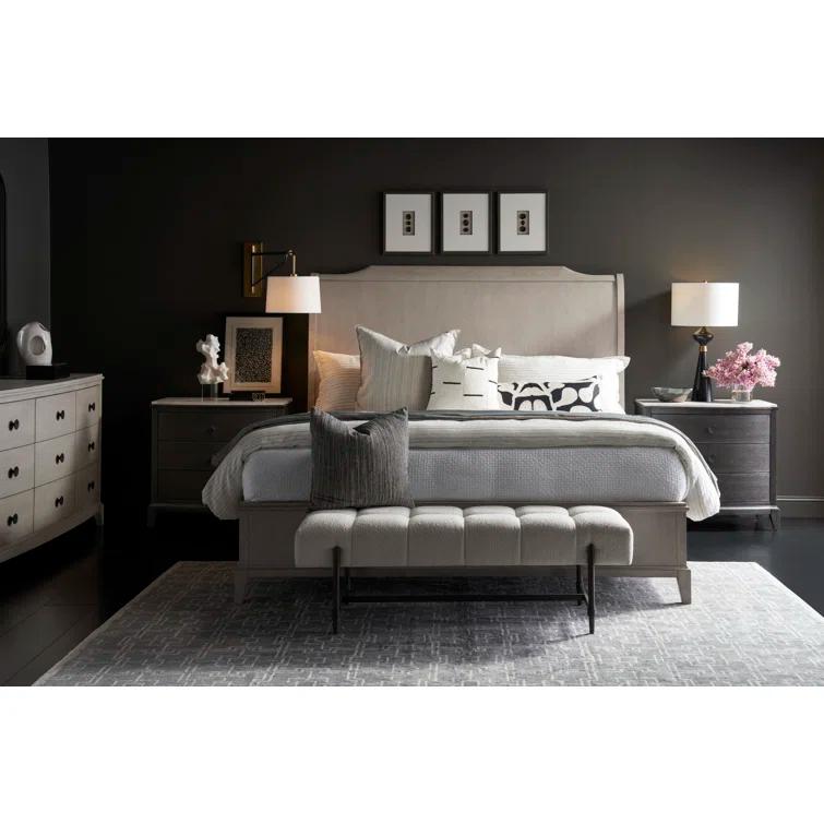 Universal Furniture Serene Polyester Blend Upholstered Bench