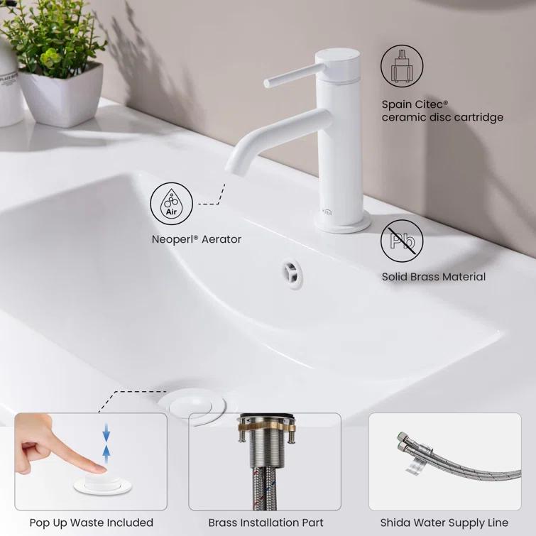 Circular Single-Hole Single-handle Bathroom Faucet