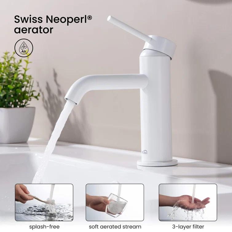 Circular Single-Hole Single-handle Bathroom Faucet