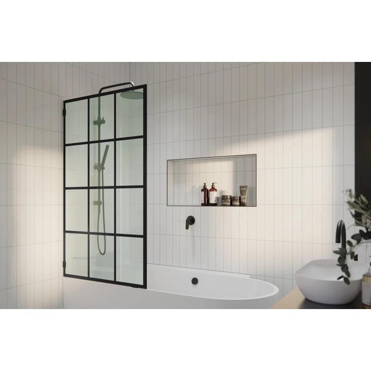 Esprit 34 in. x 58.25 in. French Monture Single Fixed Bath Panel
