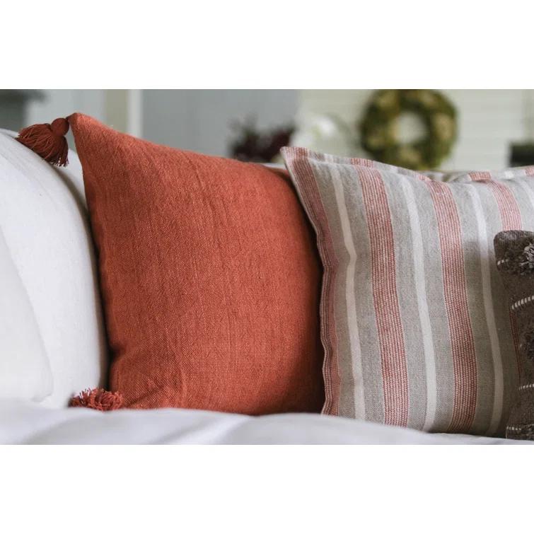 Montecito Striped Linen Throw Pillow