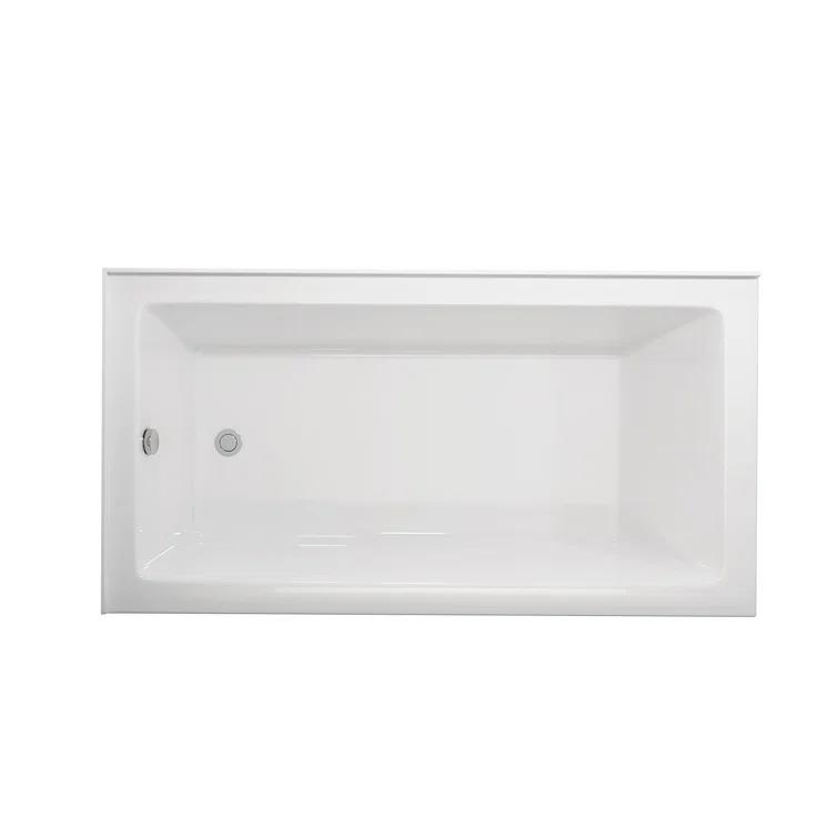 60'' x 32'' Alcove Soaking Acrylic Bathtub