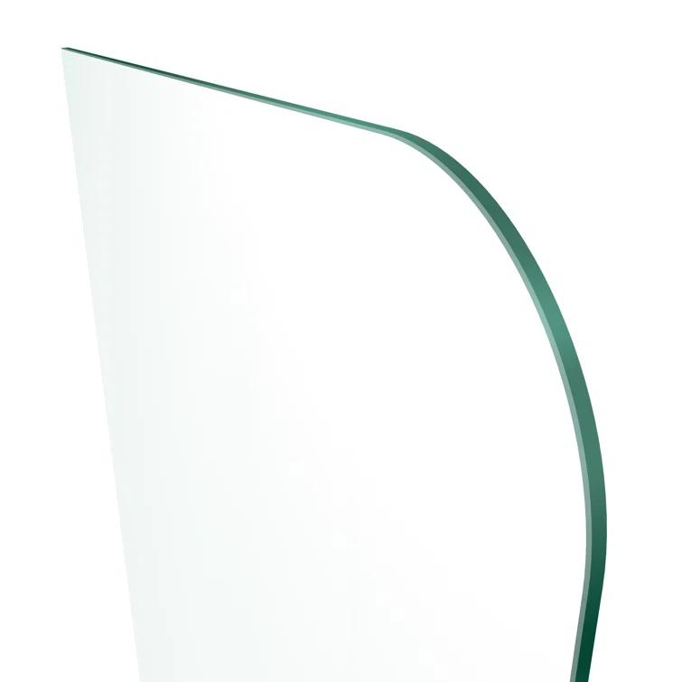 Solaris 30 in. x 58.25 in. Frameless Clear Fixed Radius Single Fixed Bath Panel