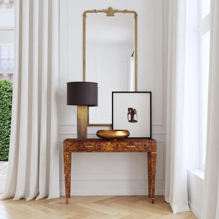 Kai 2 Drawer 45" Burl Wood Console Table