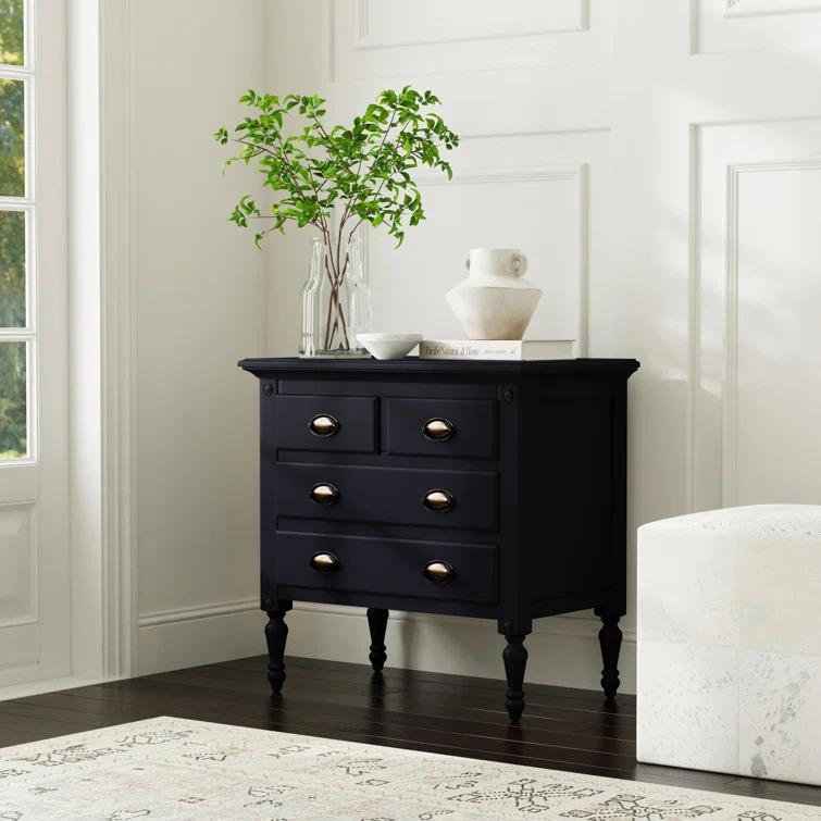 Easterbrook 31.5 in. W Wood 4 Drawer Accent Storage Chest - Gray