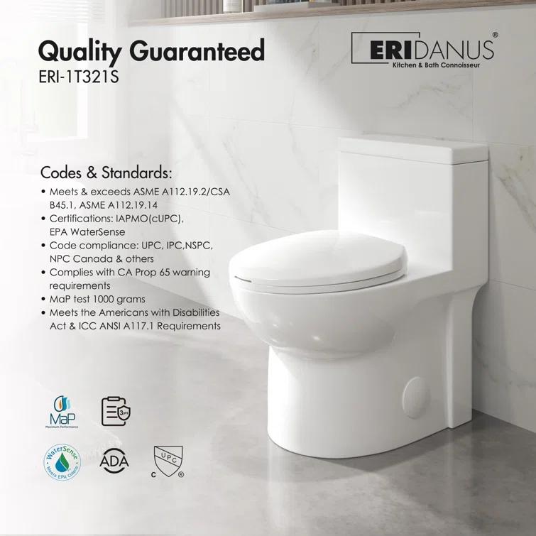 Denbigh Chair Height Elongated Comfort Height One-Piece Toilet (Seat Included)