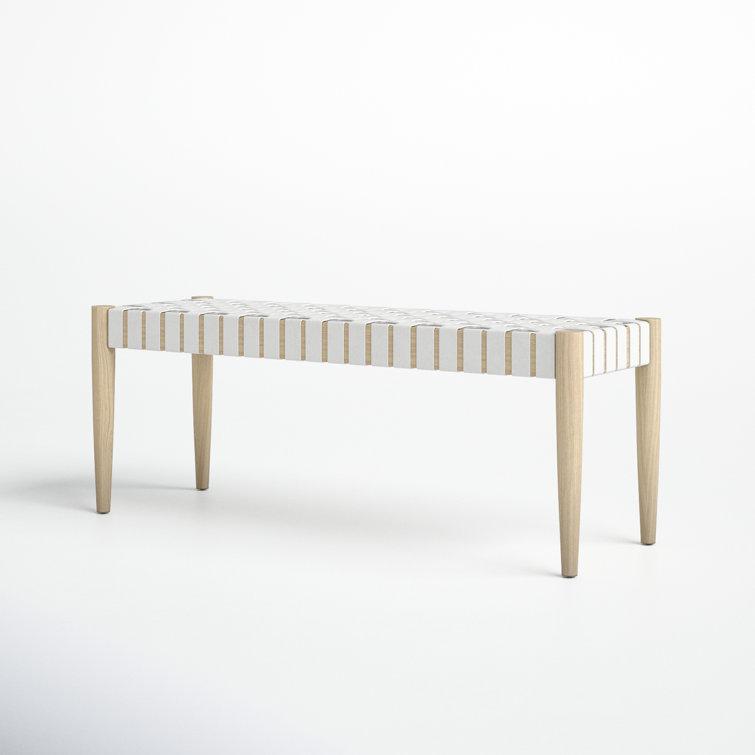 Orin 47" Woven Leather Bench