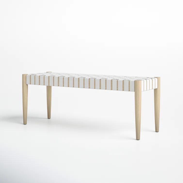 Orin 47" Woven Leather Bench