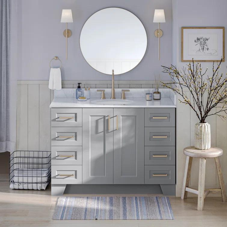 Ariel Q048s-Bc Taylor 48" Free Standing Hardwood Single Vanity Cabinet Only - Grey