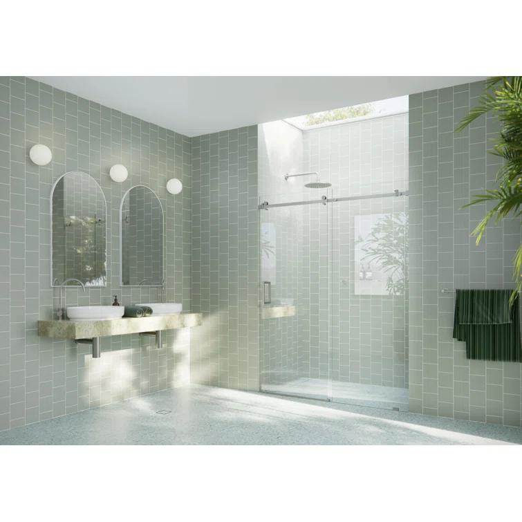 Astro 60 - 64 in. x 78 in. Fully Frameless Glass Sliding Shower Door