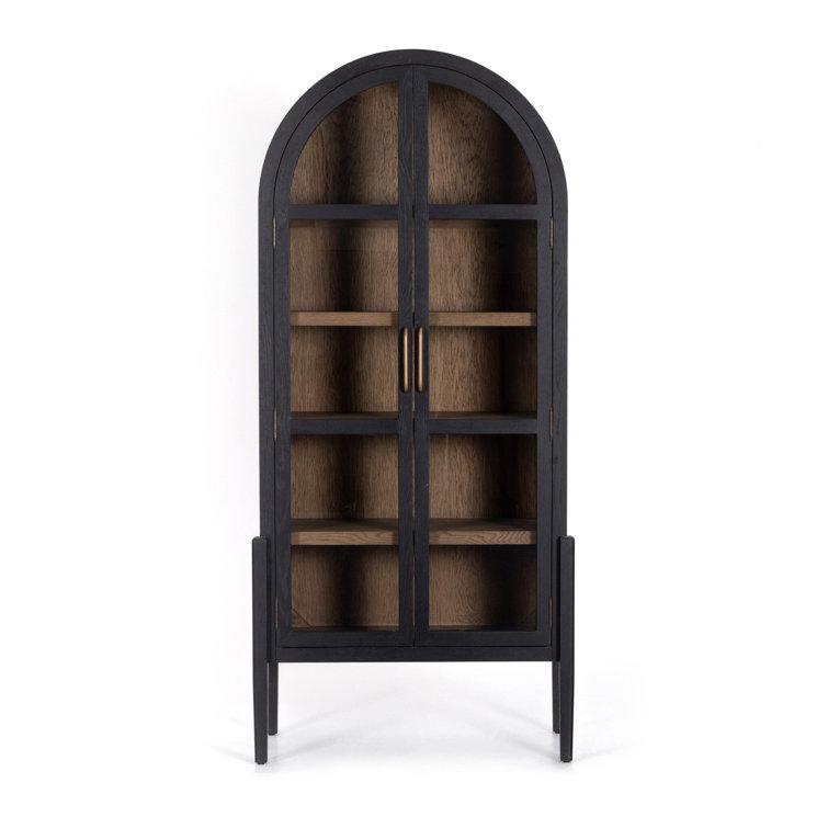 Apolline Curio Cabinet - Oak and Black