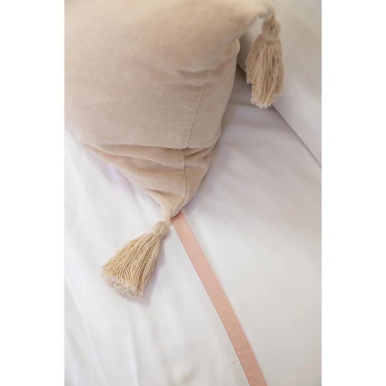 Bianca Velvet Pillow by Pom Pom at Home - Blush / Lumbar
