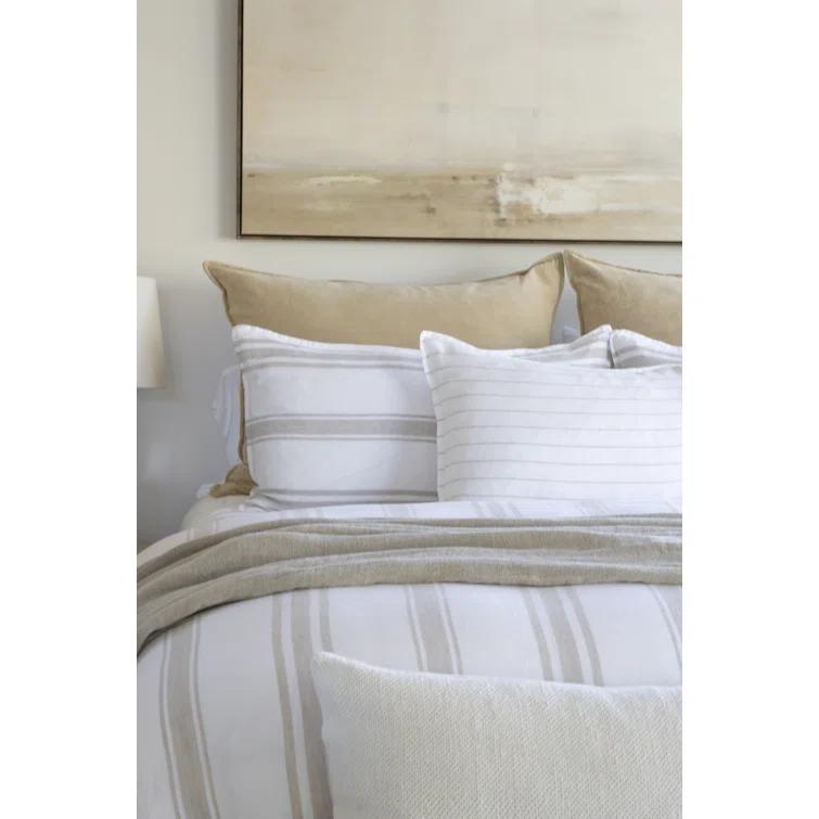 Bianca Velvet Oversized Pillow by Pom Pom at Home - Natural