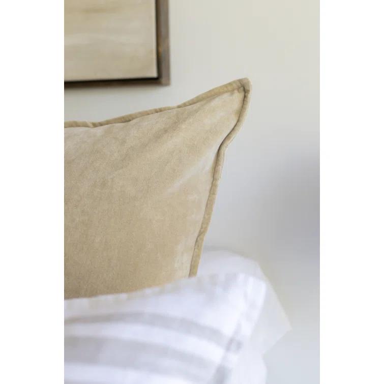 Bianca Velvet Oversized Pillow by Pom Pom at Home - Natural
