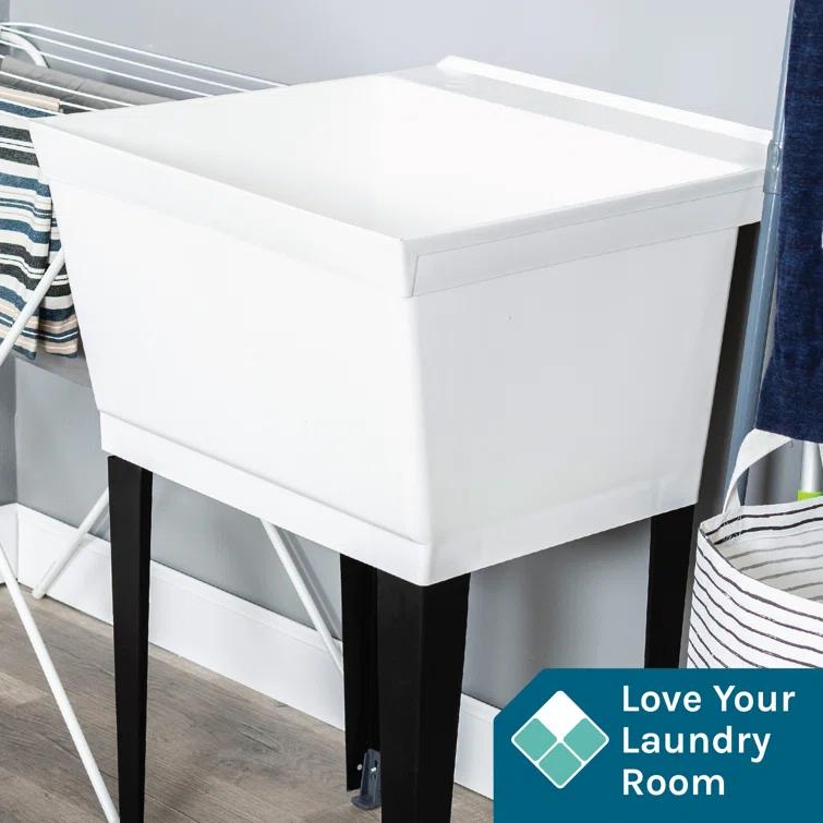 23.5'' L x 23.5'' W Free Standing Laundry Sink