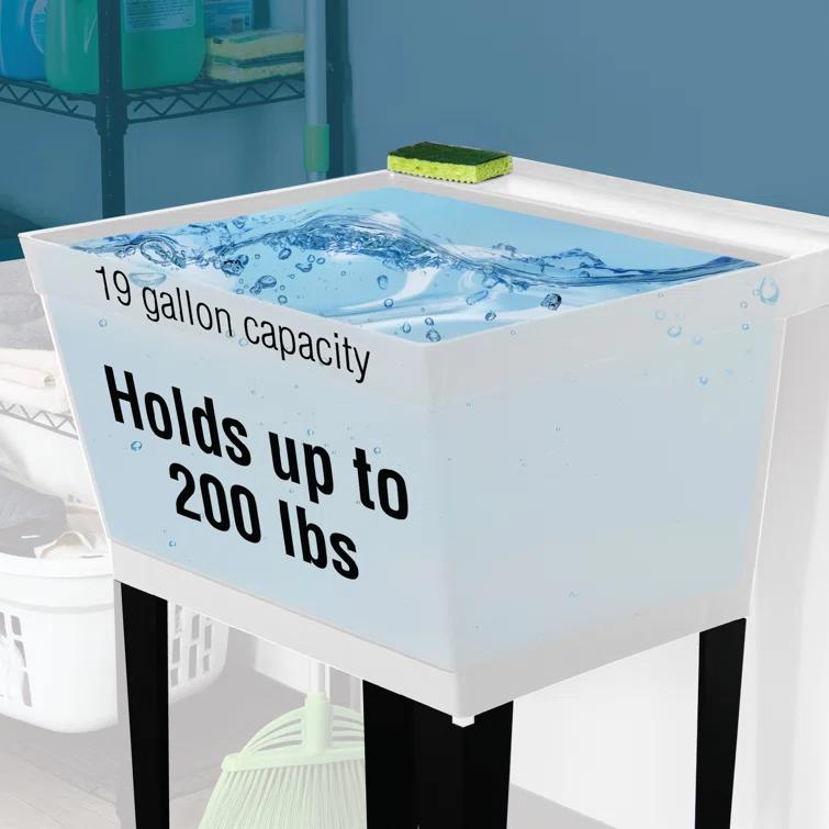 23.5'' L x 23.5'' W Free Standing Laundry Sink