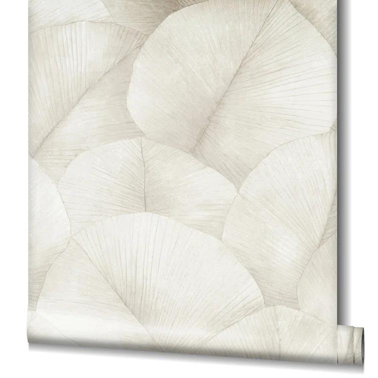 Kumano 3D Embossed Palm Leaf Wallpaper Roll