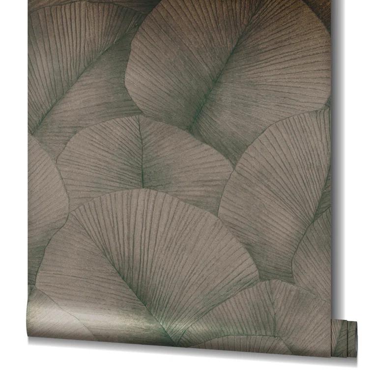 Kumano 3D Embossed Palm Leaf Wallpaper Roll