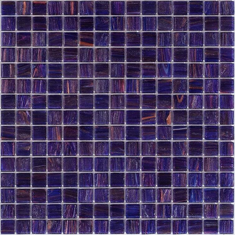 Celestial 12 in. x 12 in. Glossy Yale Blue Glass Mosaic Wall and Floor Tile (10 sq. ft./case) (10-pack)