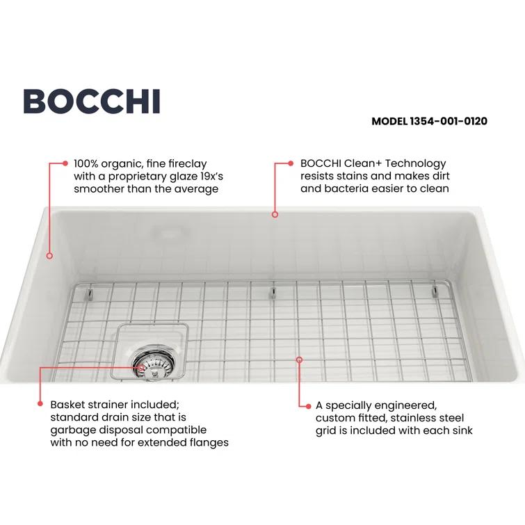 36'' L Farmhouse / Apron Fireclay Kitchen Sink