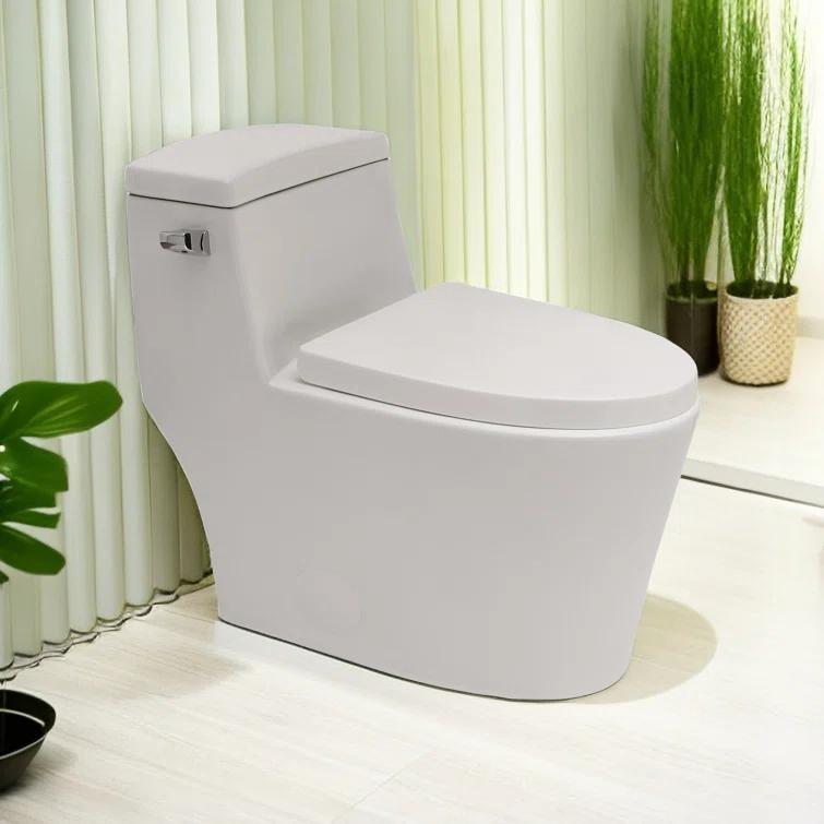 APRESSHUI 1.28 Gallons GPF Elongated Floor Mounted (Seat Included)