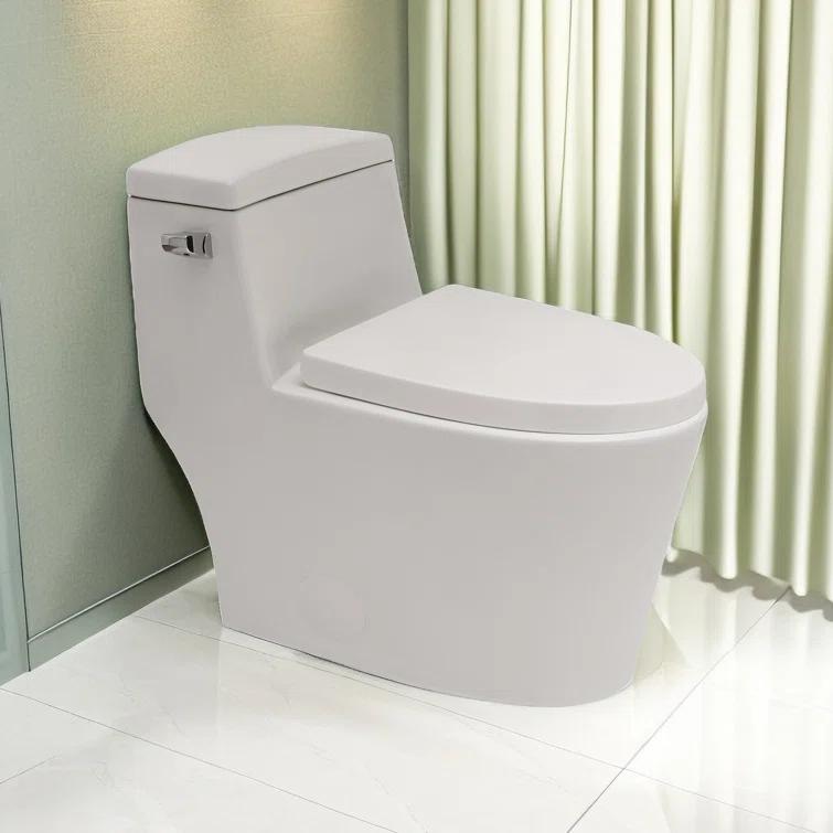 APRESSHUI 1.28 Gallons GPF Elongated Floor Mounted (Seat Included)