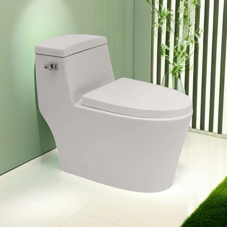 APRESSHUI 1.28 Gallons GPF Elongated Floor Mounted (Seat Included)
