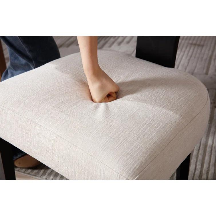 Mid Century Upholstered Side Chairs Farmhouse Dining Chairs With Wood Legs