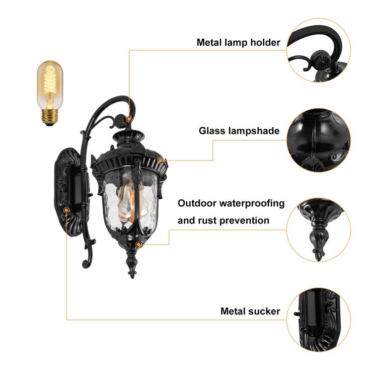 Fleur De Lis Living Stockard 1-Light Waterproof Outdoor Wall Light