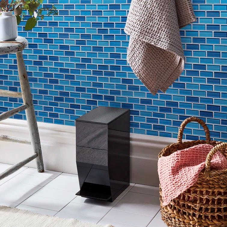 Swimming Pool Series 1" x 2" Straight Edge Glass Mosaic Tile