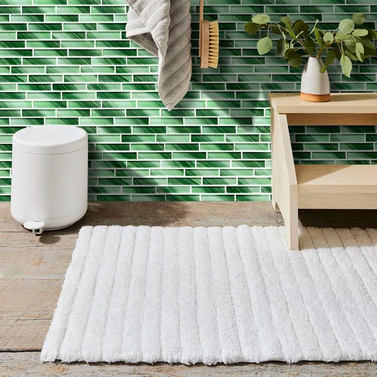 Premium Hand Painted 1" x 4" Straight Edge Glass Mosaic Tile
