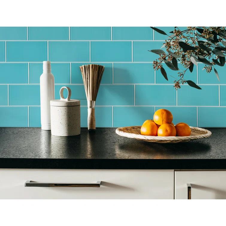 Premium 3" x 6" Straight Edge Glass Mosaic Subway Tile