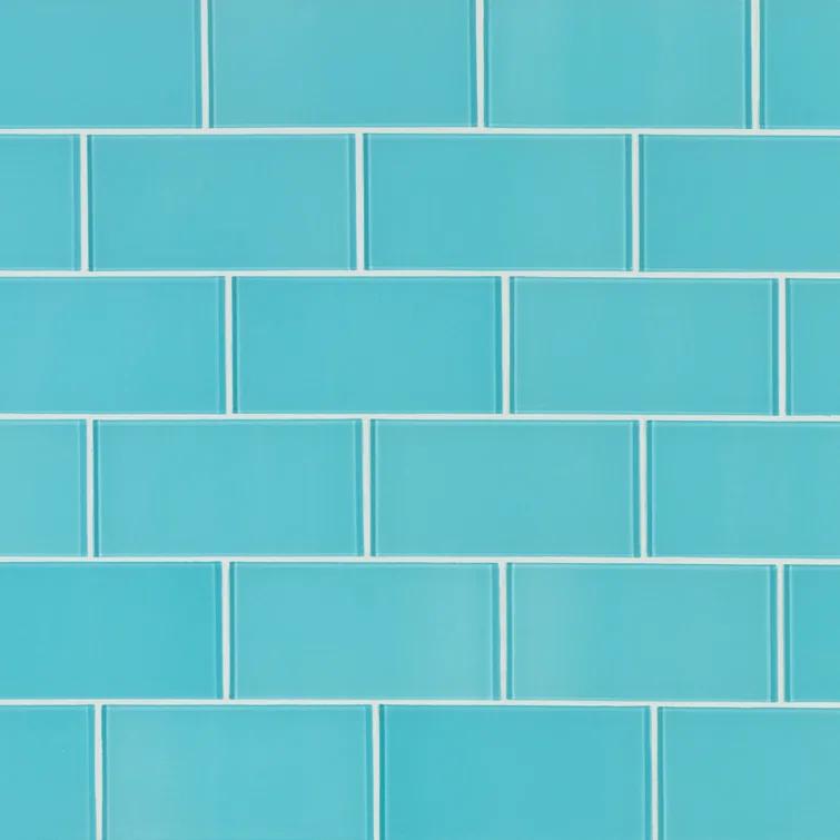 Premium 3" x 6" Straight Edge Glass Mosaic Subway Tile