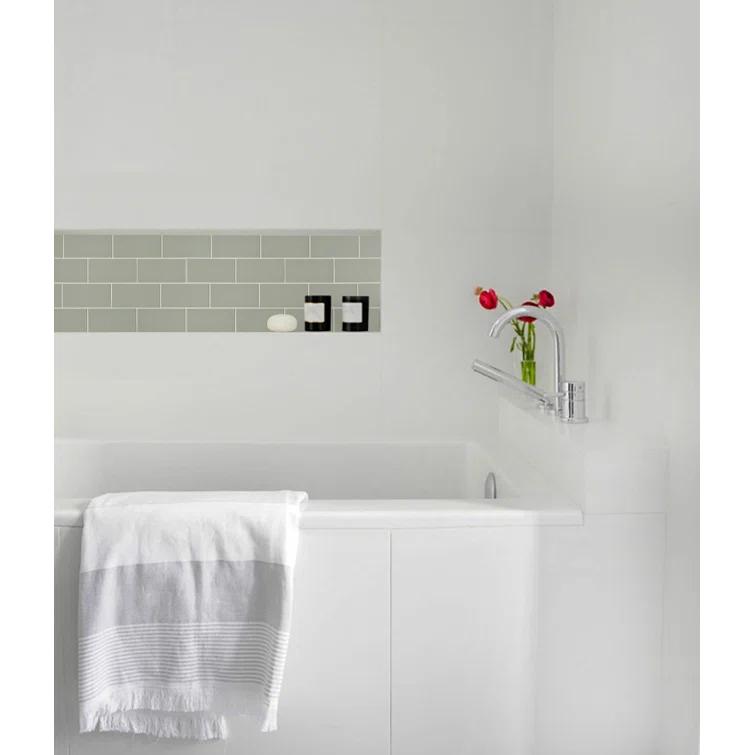 3'' W x 6'' L Glass Peel and Stick Subway Tile