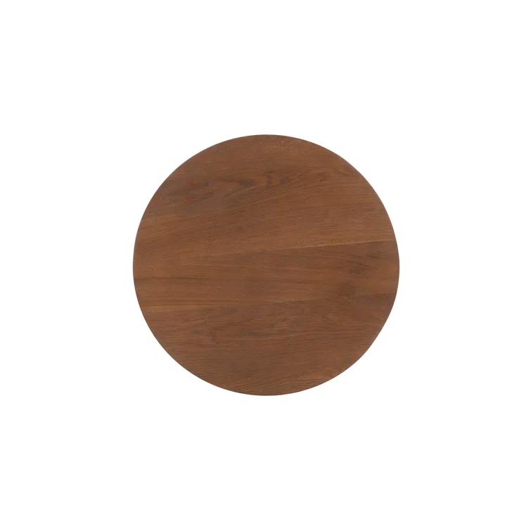 Theo Brown Solid Oak 2-Drawer Scandinavian Nightstand