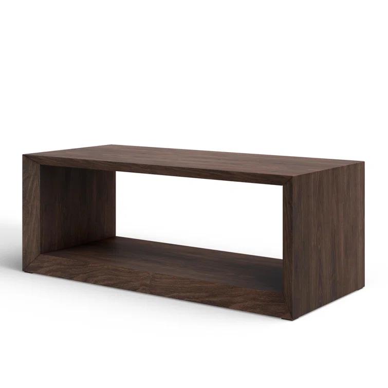 Foxtrot Faux Wood Coffee Table With Shelf