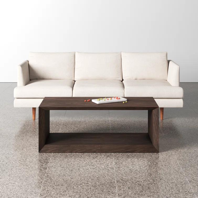 Foxtrot Faux Wood Coffee Table With Shelf