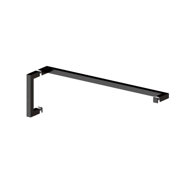 Umbra 51.5 in. x 78 in. Fully Frameless Wall Hinge Towel Bar Shower Door