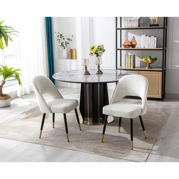 Mercer41 Volena 19.1'' H Velvet Upholstered Side Chair (Set of 2)