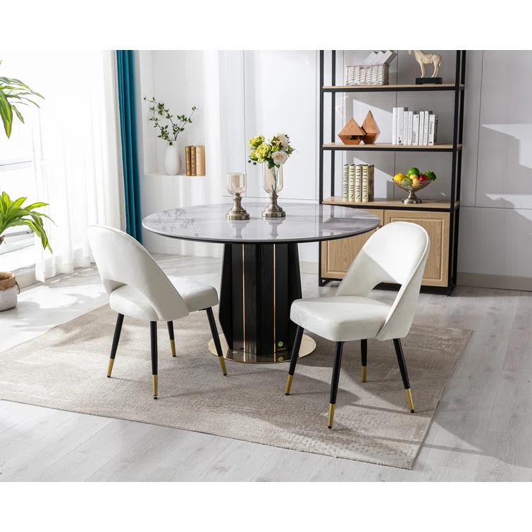 Mercer41 Volena 19.1'' H Velvet Upholstered Side Chair (Set of 2)