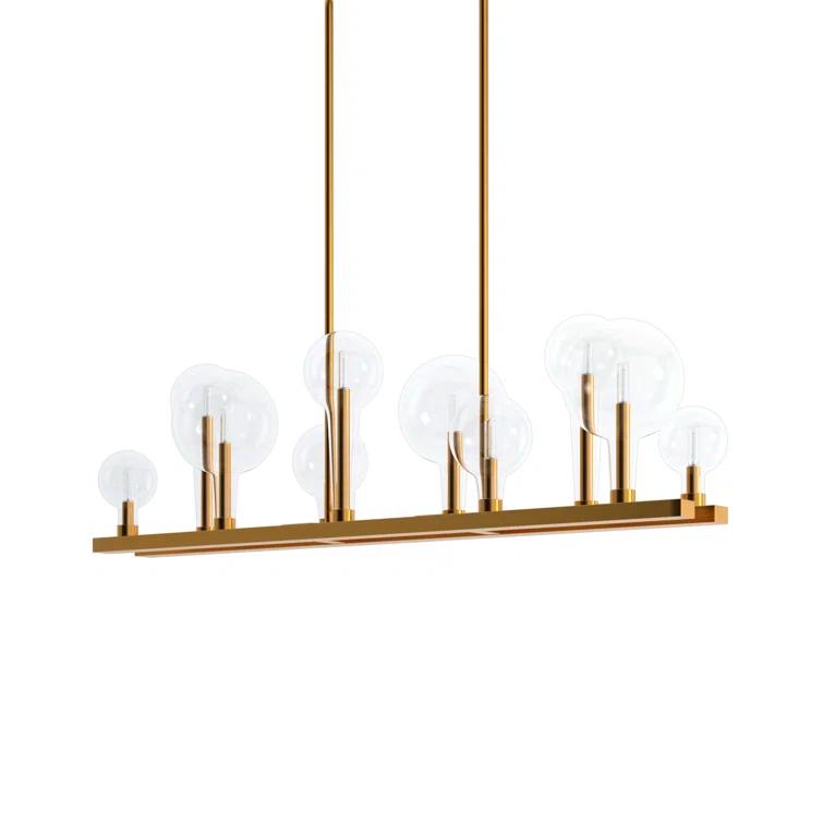Hennig Linear Chandelier - Brass / 48"Dia