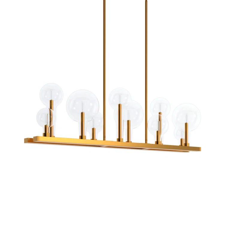 Hennig Linear Chandelier - Brass / 48"Dia