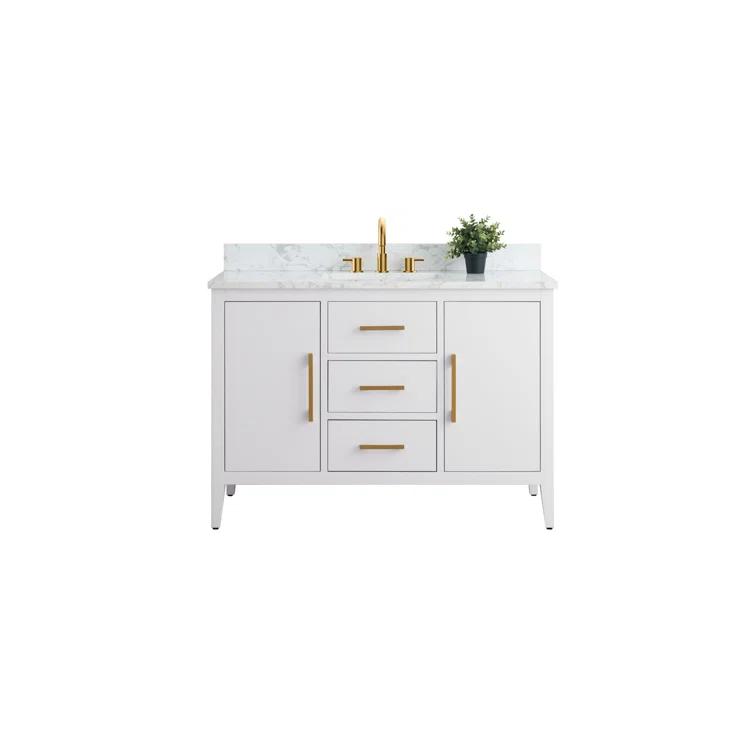48'' Single Bathroom Vanity with Engineered Marble Top