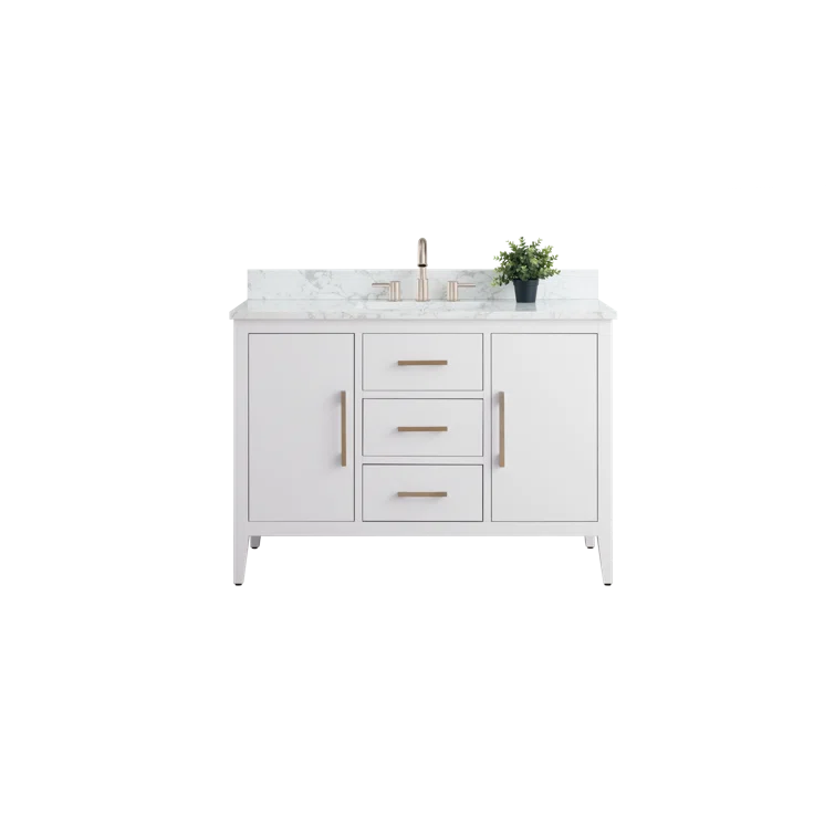48'' Single Bathroom Vanity with Engineered Marble Top