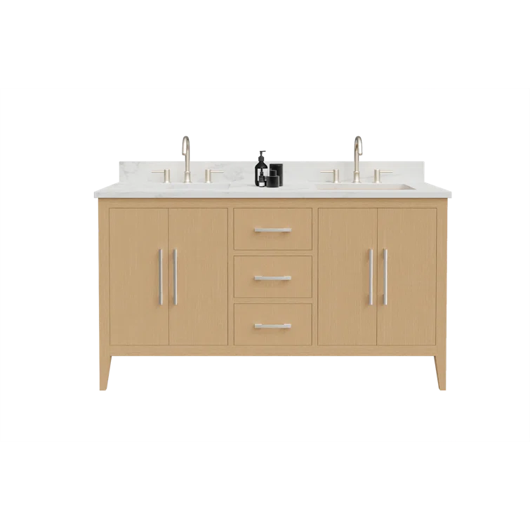 Vanity Art 60" Double Bathroom Vanity Set